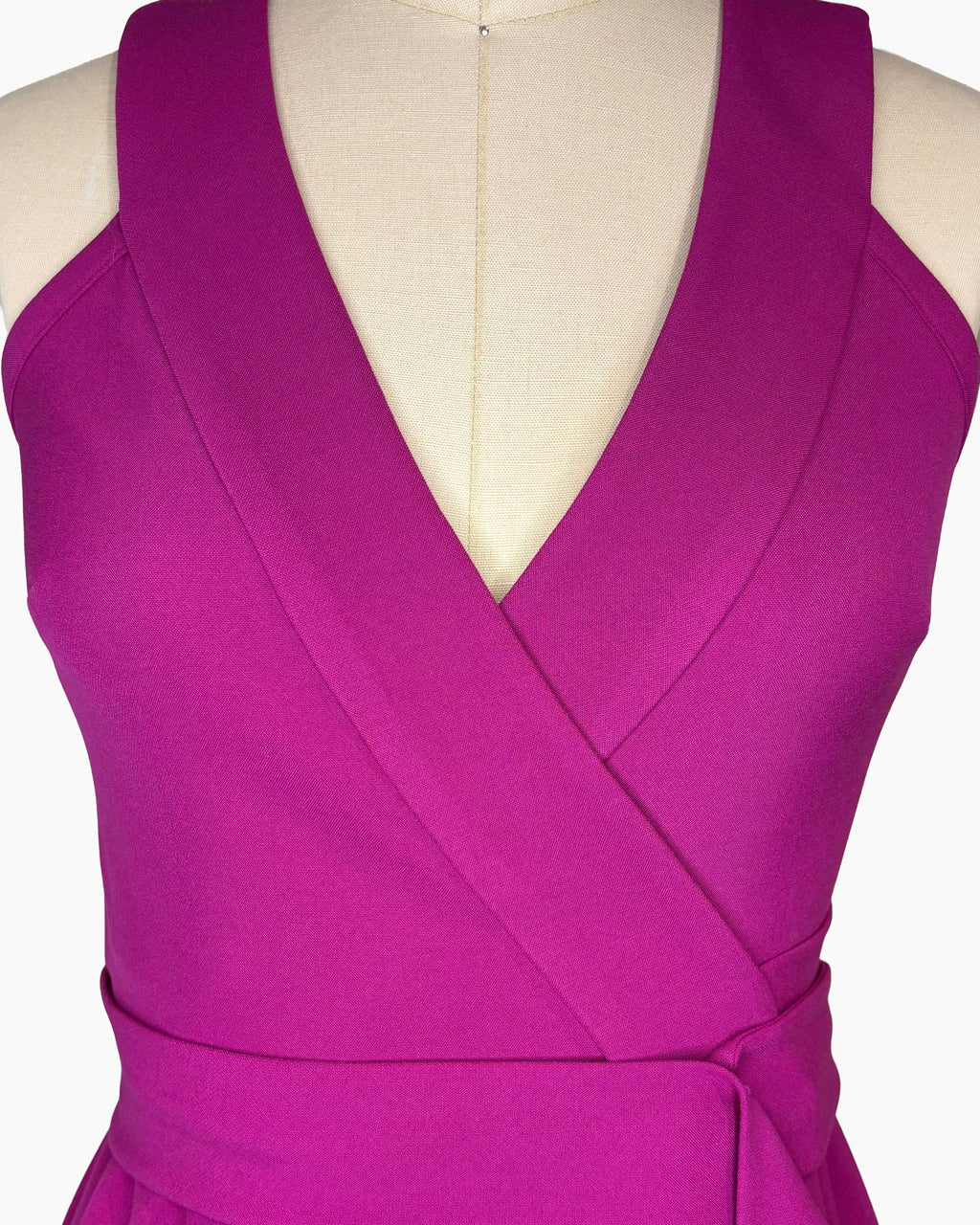 Fuchsia Wrap Top & Pencil Skirt