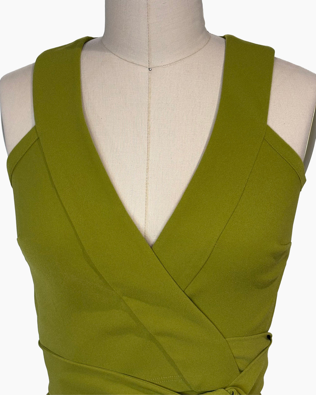 Green Wrap Top with Pencil Skirt