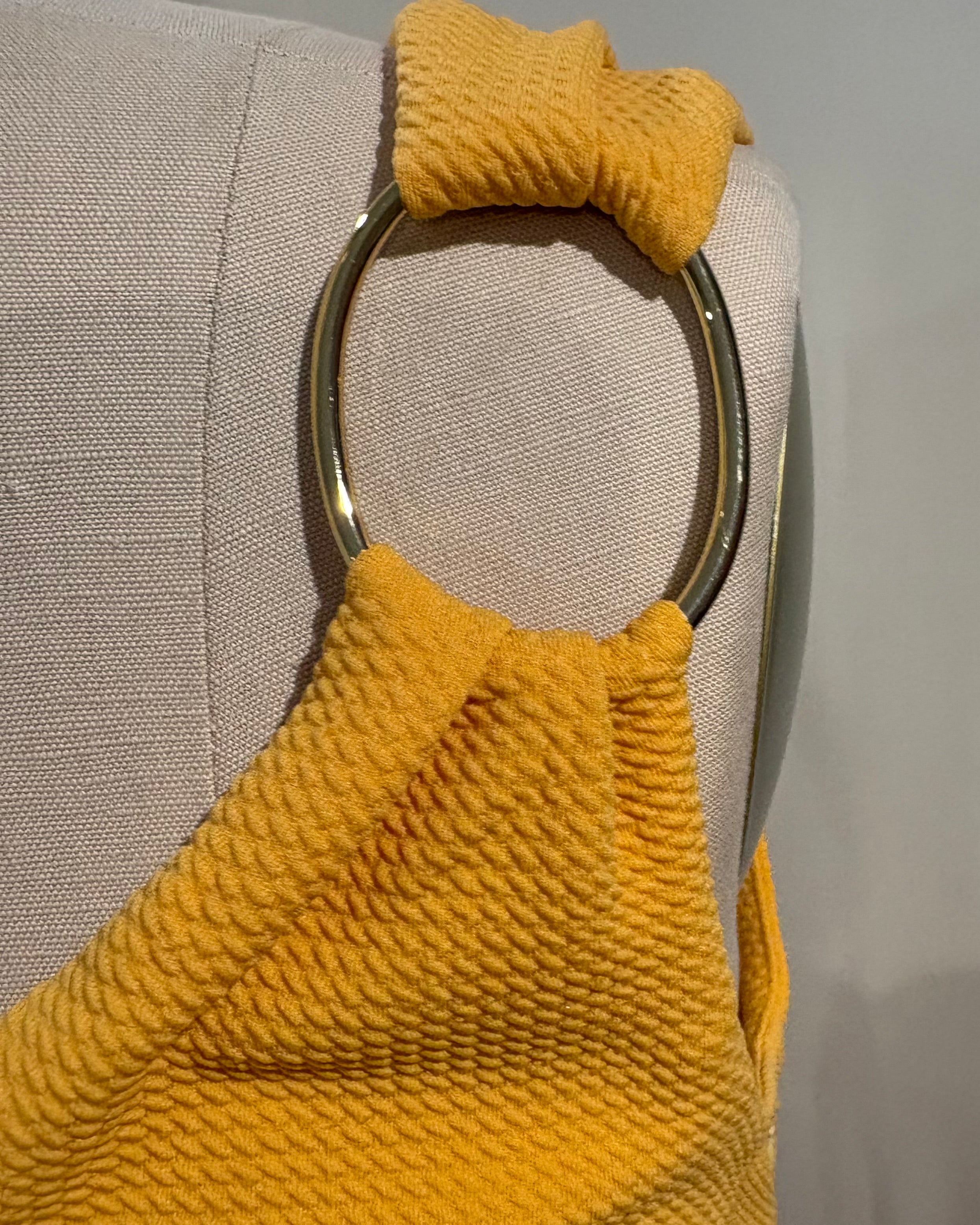 Yellow Ring V-Neck Dress