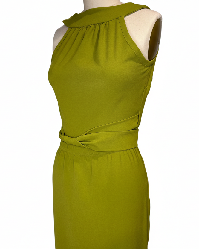 Green Dress Side View - Background Removed