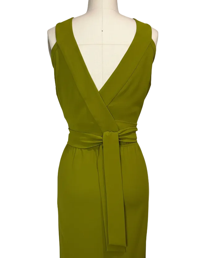 Green Wrap Top with Pencil Skirt