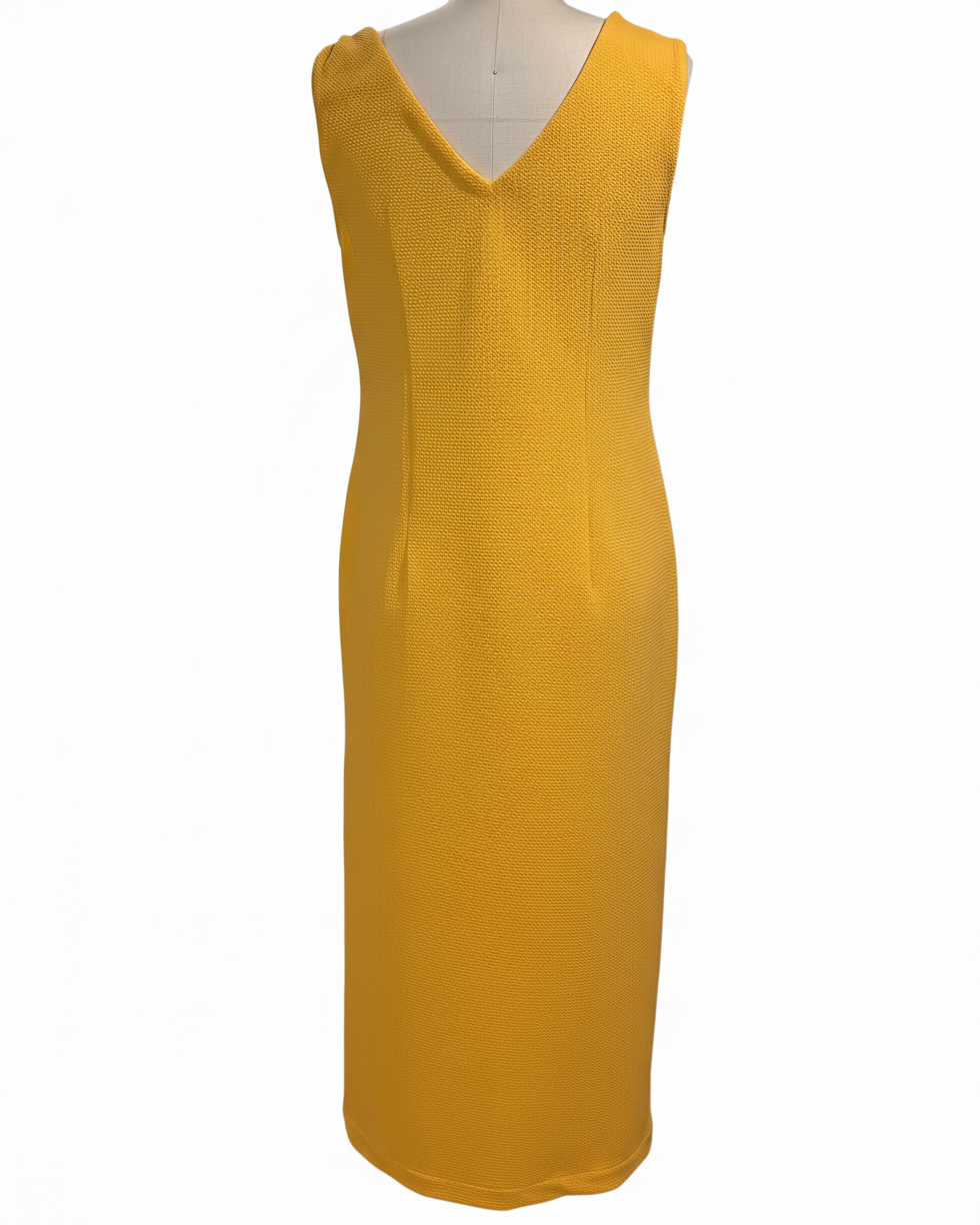 Yellow Ring V-Neck Dress